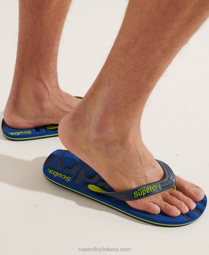 Superdry Essential Logo Flip Flops Dark Blue Men