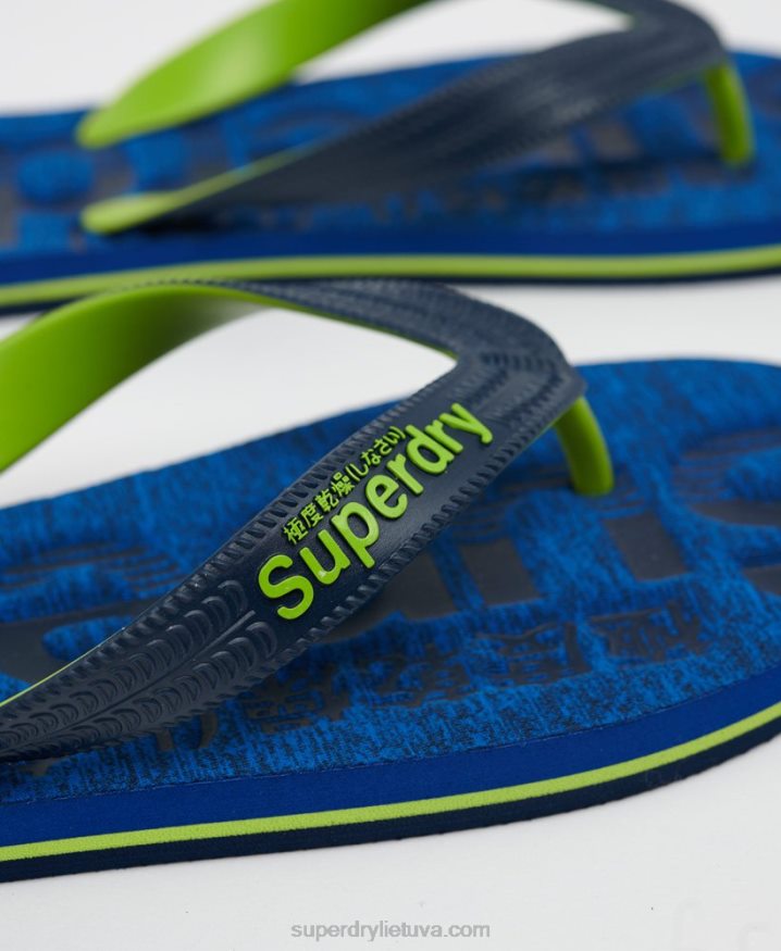 Superdry Essential Logo Flip Flops Dark Blue Men