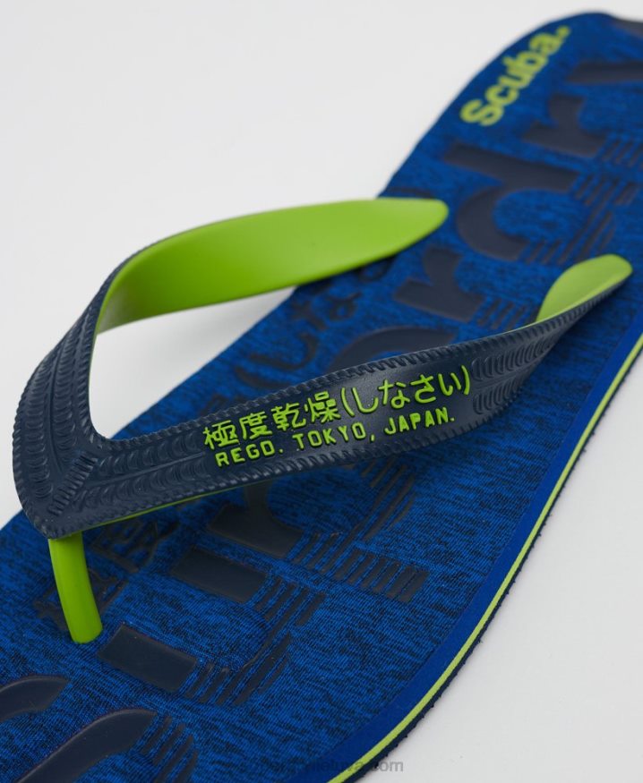 Superdry Essential Logo Flip Flops Dark Blue Men