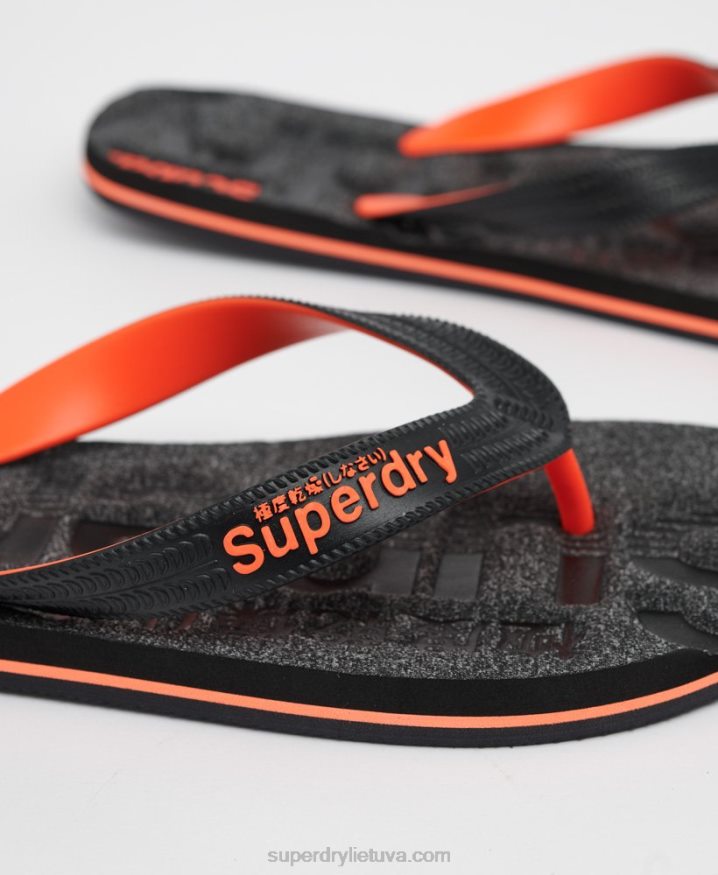 Superdry Essential Logo Flip Flops Dark Grey Men