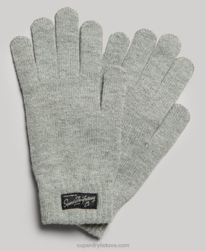 Superdry Essential Logo Gloves Grey Women