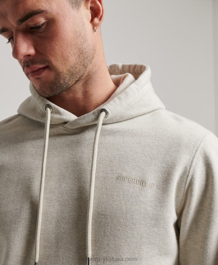 Superdry Essential Overdyed Hoodie Beige Men