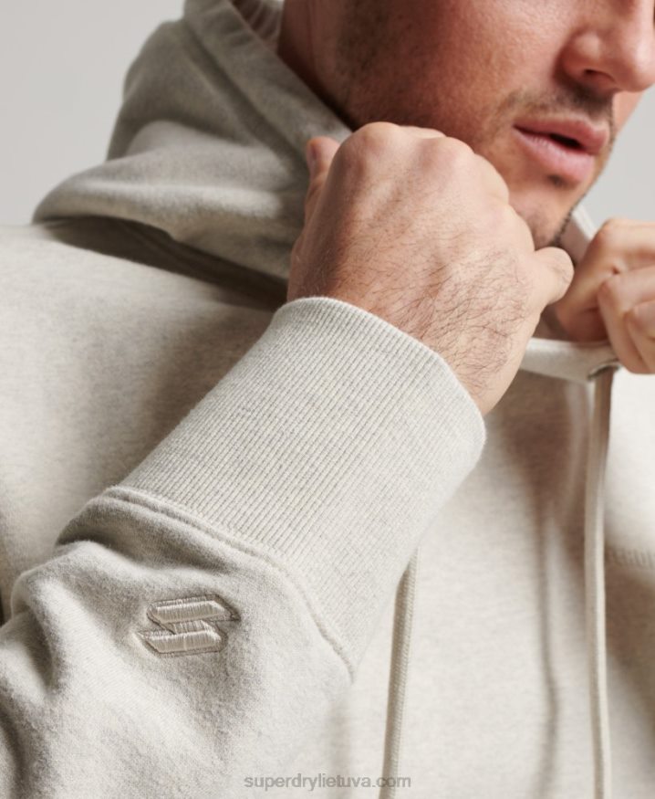 Superdry Essential Overdyed Hoodie Beige Men