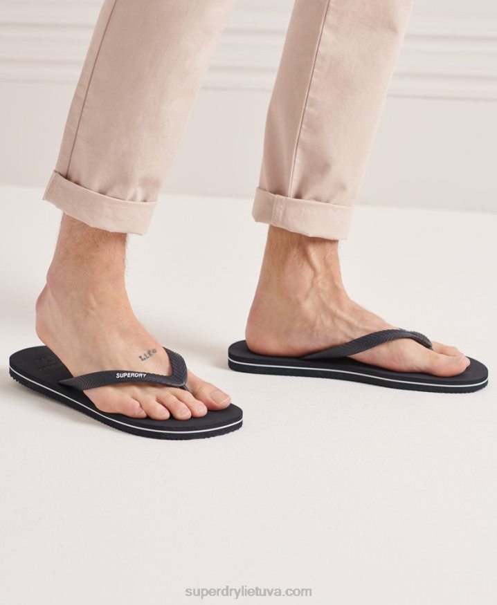 Superdry Essential Plain Flip Flops Navy Men