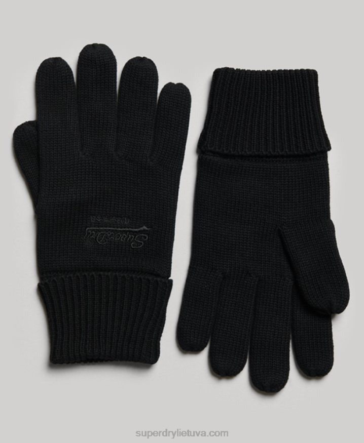 Superdry Essential Plain Gloves Black Men