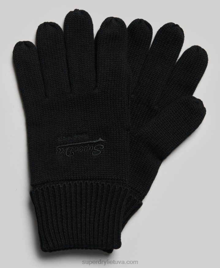 Superdry Essential Plain Gloves Black Men