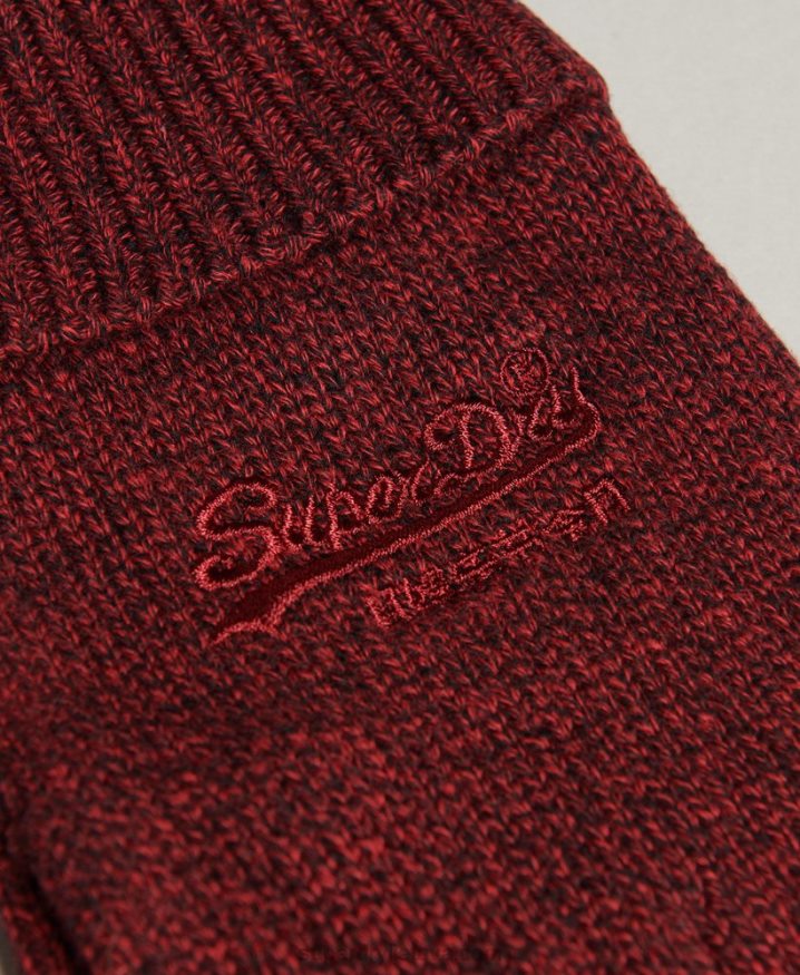 Superdry Essential Plain Gloves Red Men