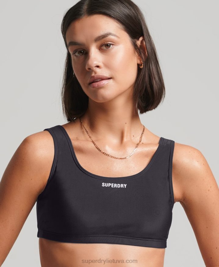 Superdry Essential Recycled Bikini Top Black Women