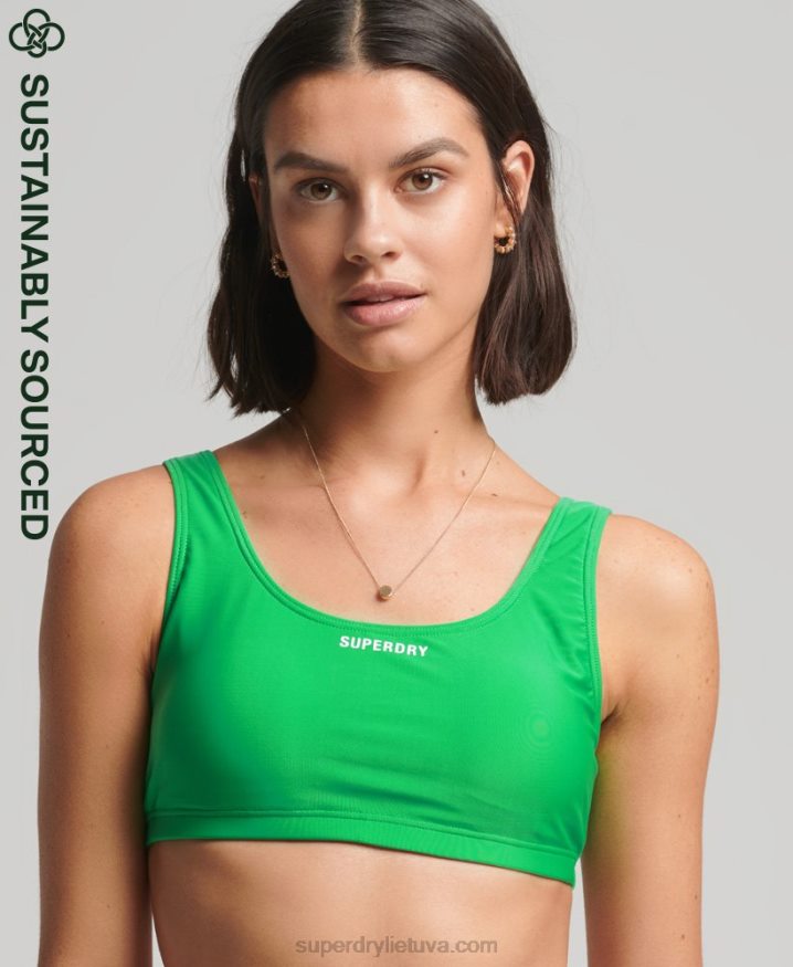 Superdry Essential Recycled Bikini Top Green Women