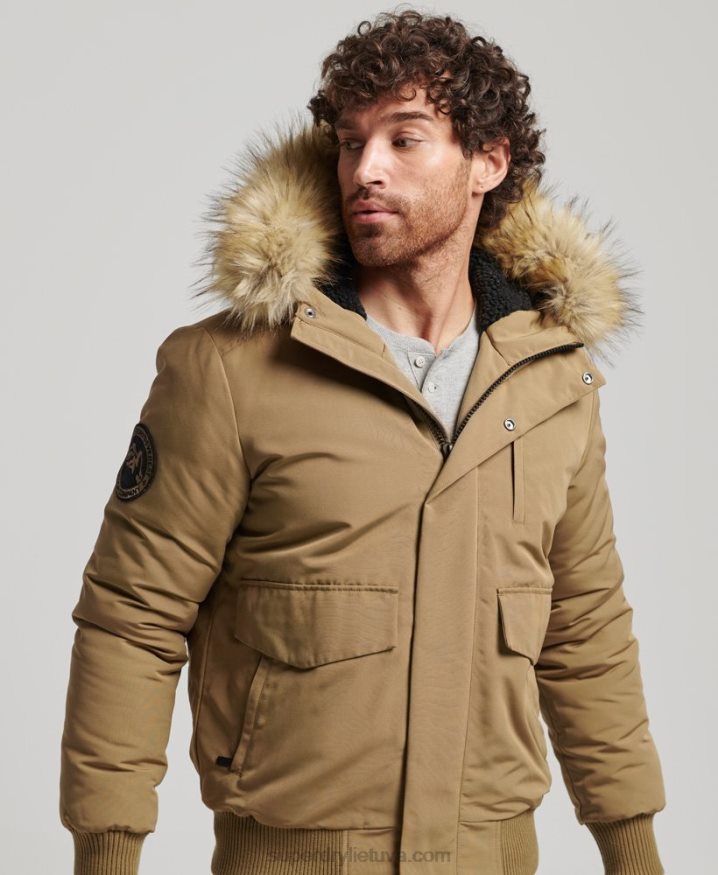 Superdry Everest Bomber Jacket Brown Men