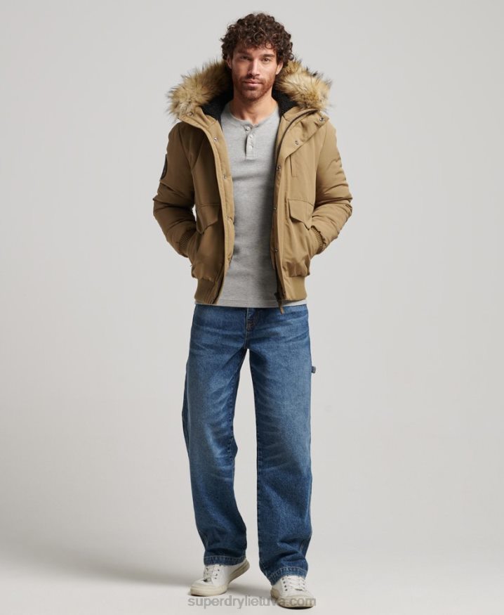 Superdry Everest Bomber Jacket Brown Men