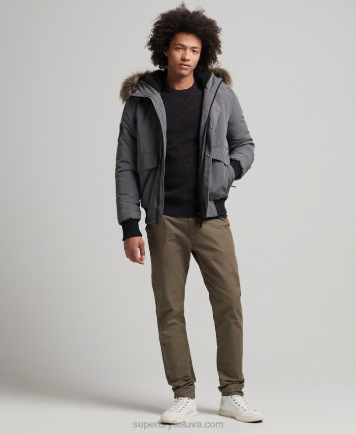 Superdry Everest Bomber Jacket Dark Grey Men