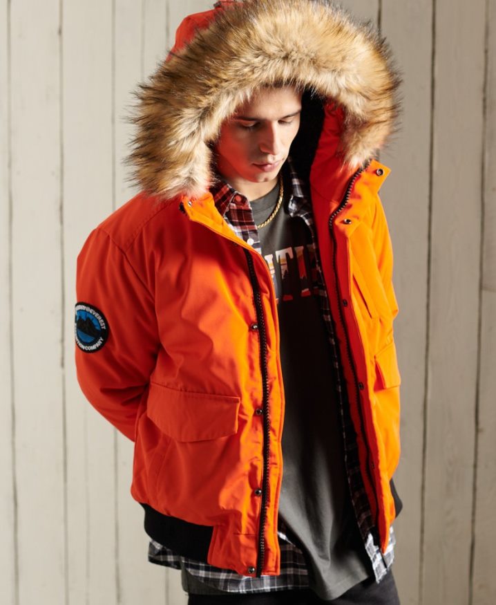 Superdry Everest Bomber Jacket Orange Men