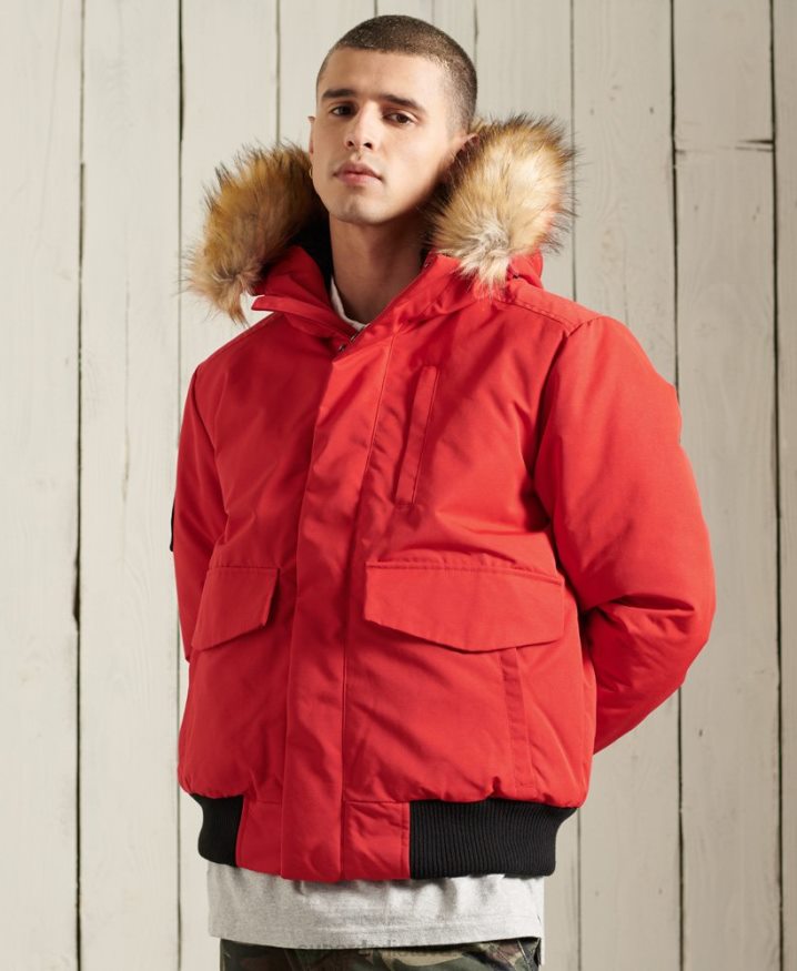 Superdry Everest Bomber Jacket Red Men