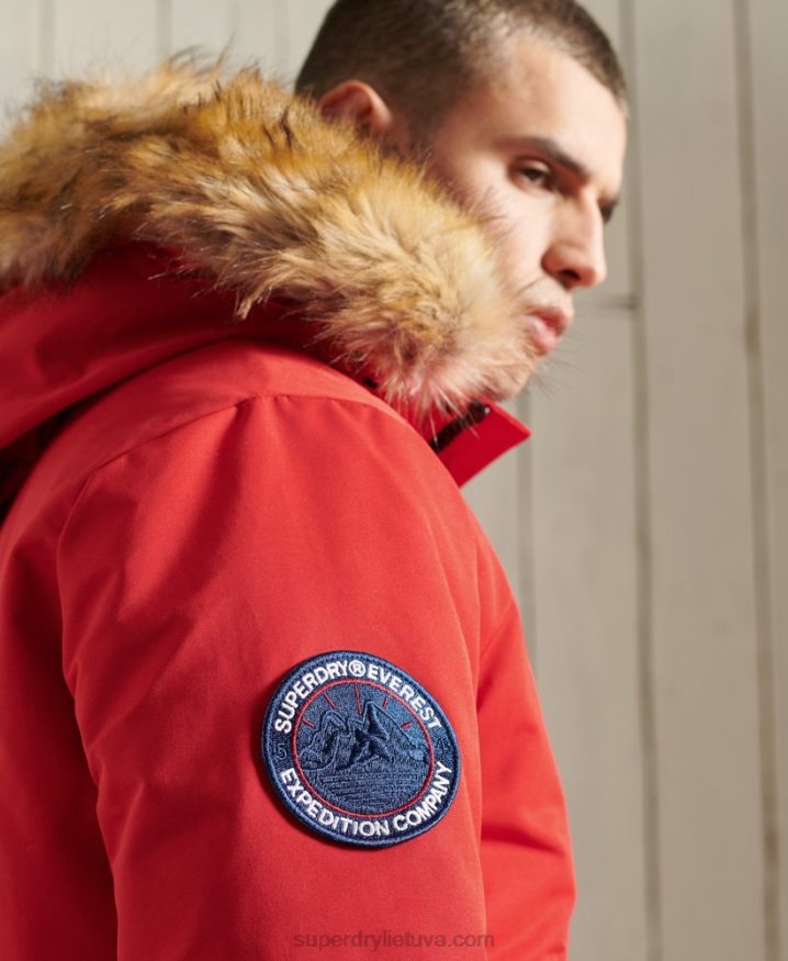 Superdry Everest Bomber Jacket Red Men