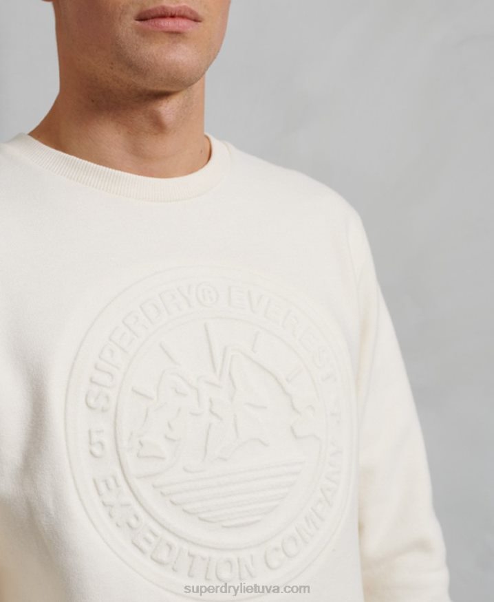 Superdry Everest Crew Sweatshirt Cream Men