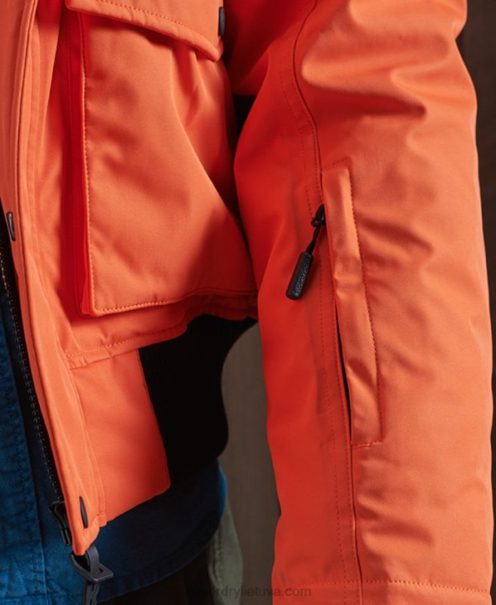 Superdry Everest Down Snow Bomber Jacket Orange Men