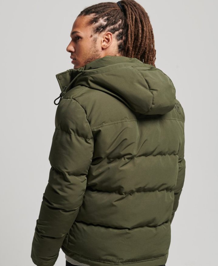 Superdry Everest Hooded Puffer Jacket Green Men