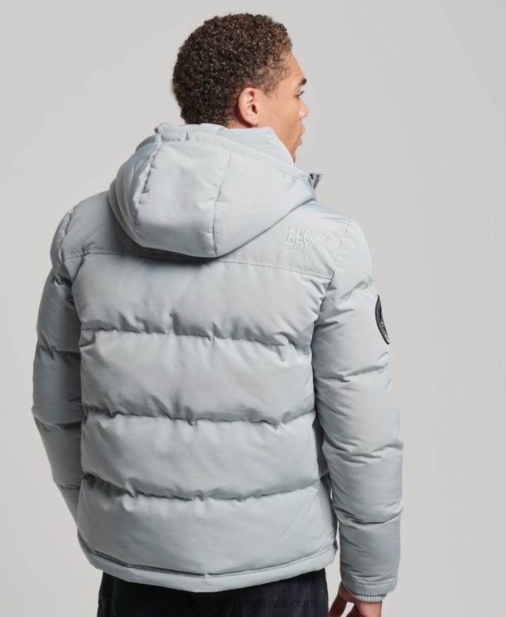 Superdry Everest Hooded Puffer Jacket Light Blue Men