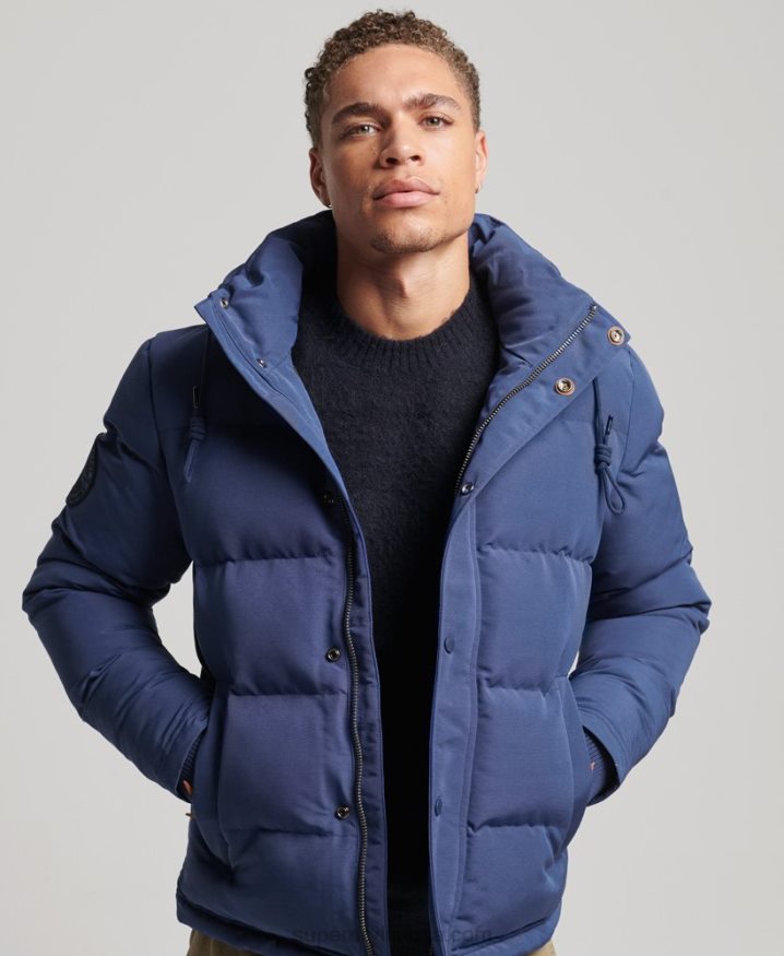 Superdry Everest Hooded Puffer Jacket Navy Men