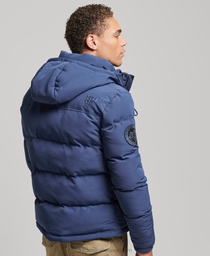 Superdry Everest Hooded Puffer Jacket Navy Men