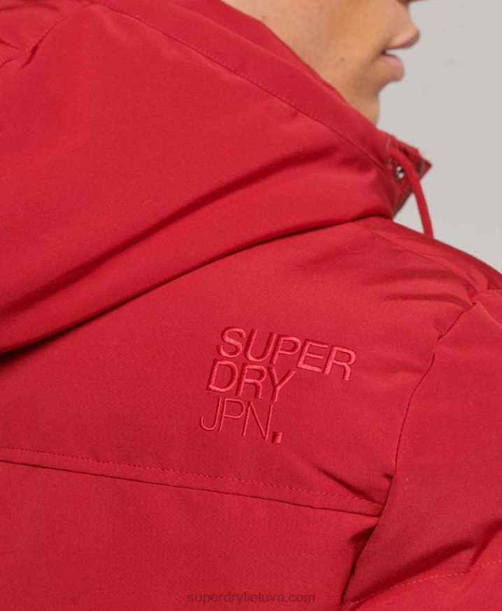 Superdry Everest Hooded Puffer Jacket Red Men