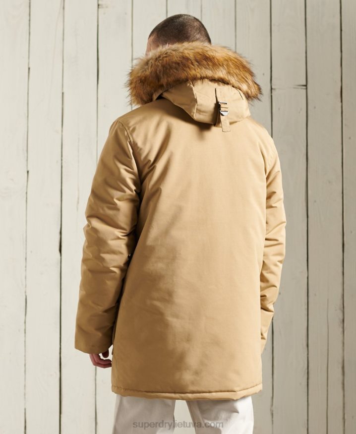 Superdry Everest Parka Coat Beige Men