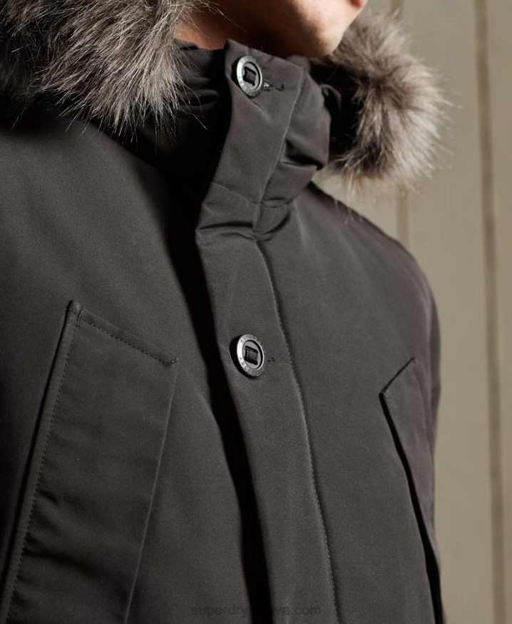 Superdry Everest Parka Coat Black Men