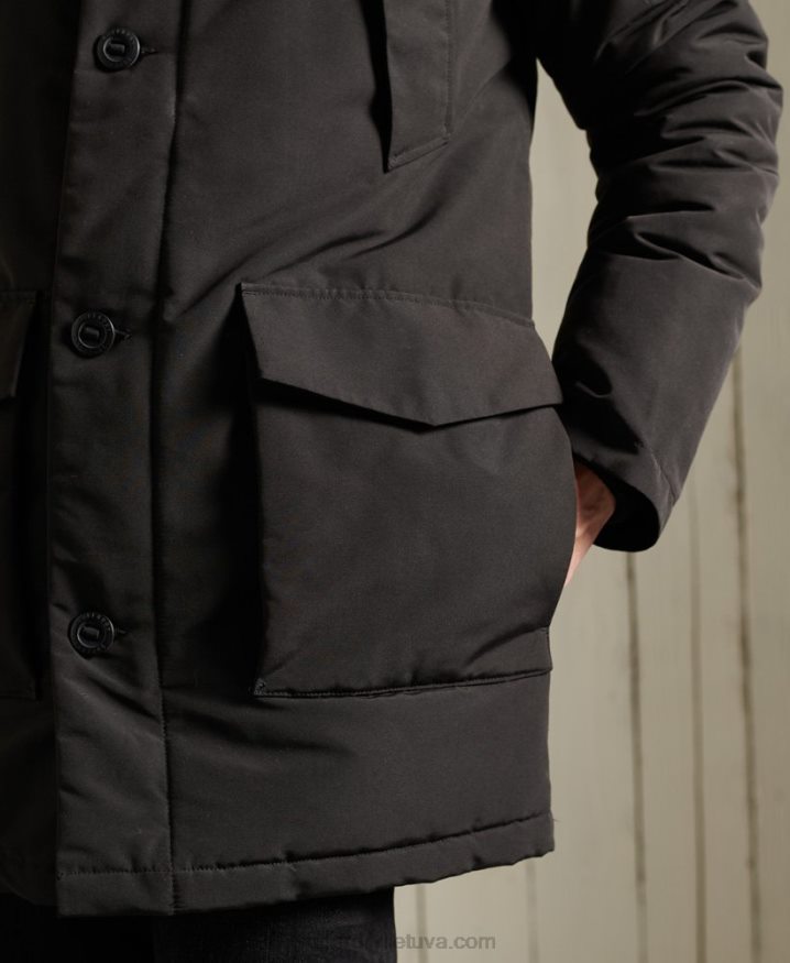 Superdry Everest Parka Coat Black Men