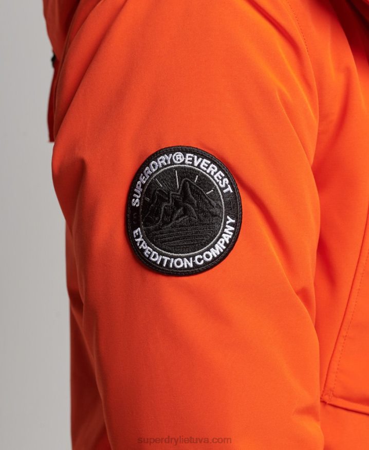 Superdry Everest Parka Coat Orange Men