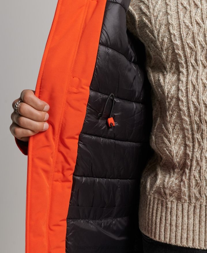 Superdry Everest Parka Coat Orange Men