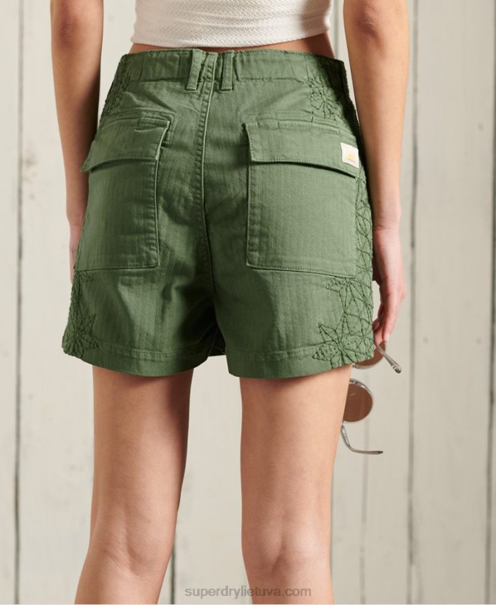 Superdry Fatigue Shorts Green Women