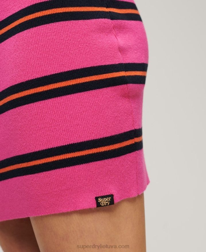 Superdry Fine Knit Tank Mini Dress Pink Women