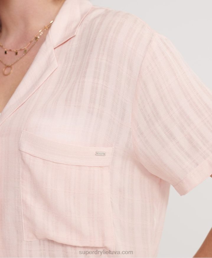 Superdry Fleur Resort Shirt Pink Women