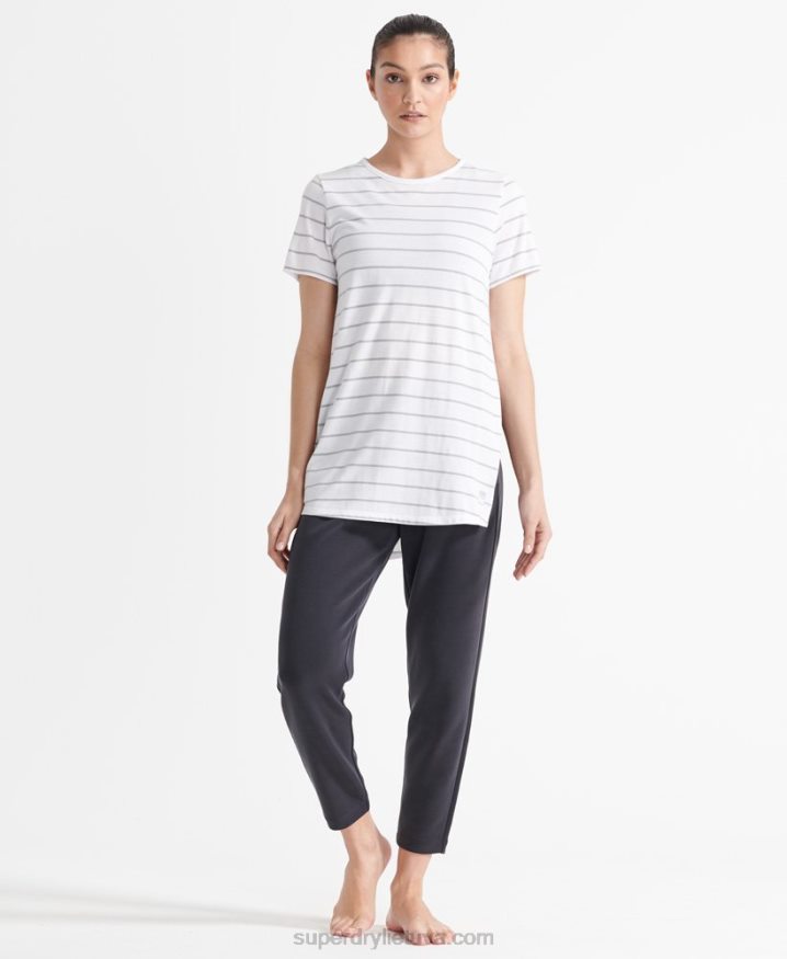 Superdry Flex Long Line T-Shirt Grey Women