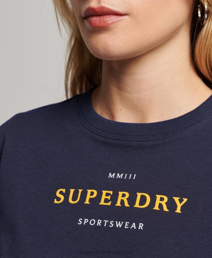 Superdry Graphic 90s T-Shirt Navy Women