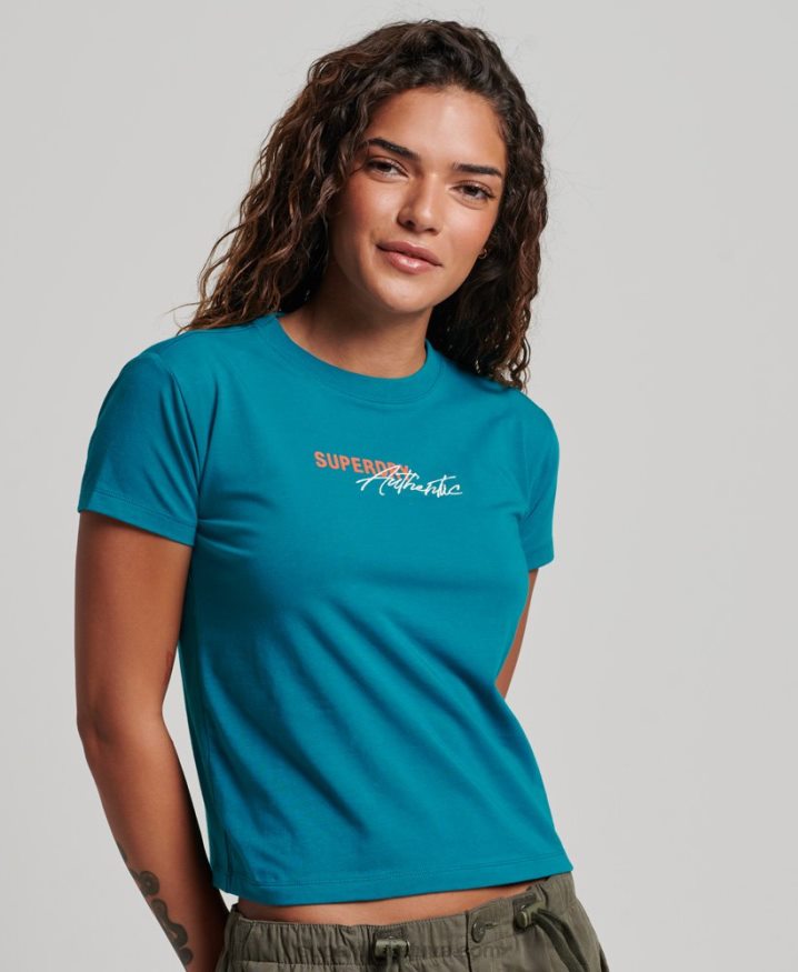 Superdry Graphic 90s T-Shirt Turquoise Women