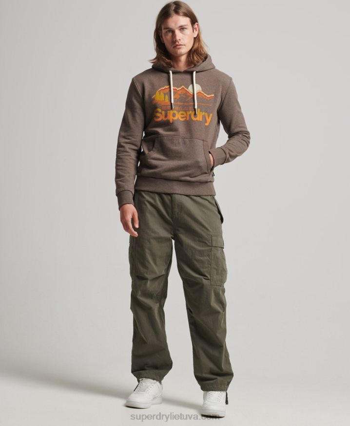 Superdry Great Outdoors Hoodie Brown Men