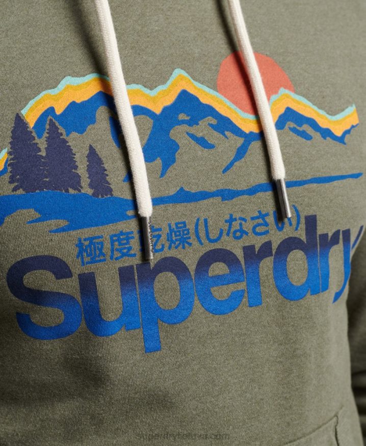 Superdry Great Outdoors Hoodie Green Men