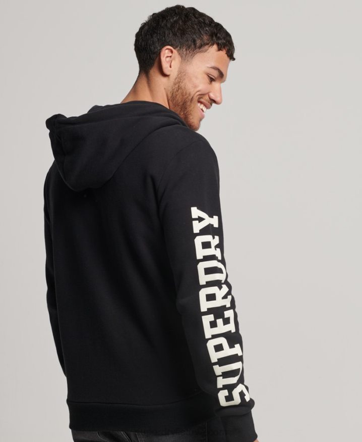 Superdry Gym Athletic Zip Hoodie Black Men