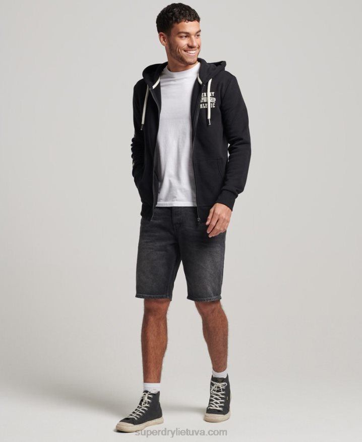 Superdry Gym Athletic Zip Hoodie Black Men