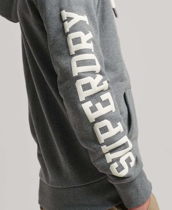 Superdry Gym Athletic Zip Hoodie Grey Men