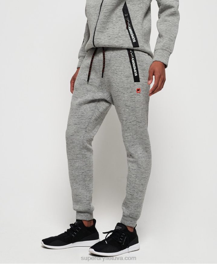 Superdry Gym Tech Stretch Slim Joggers Grey Men