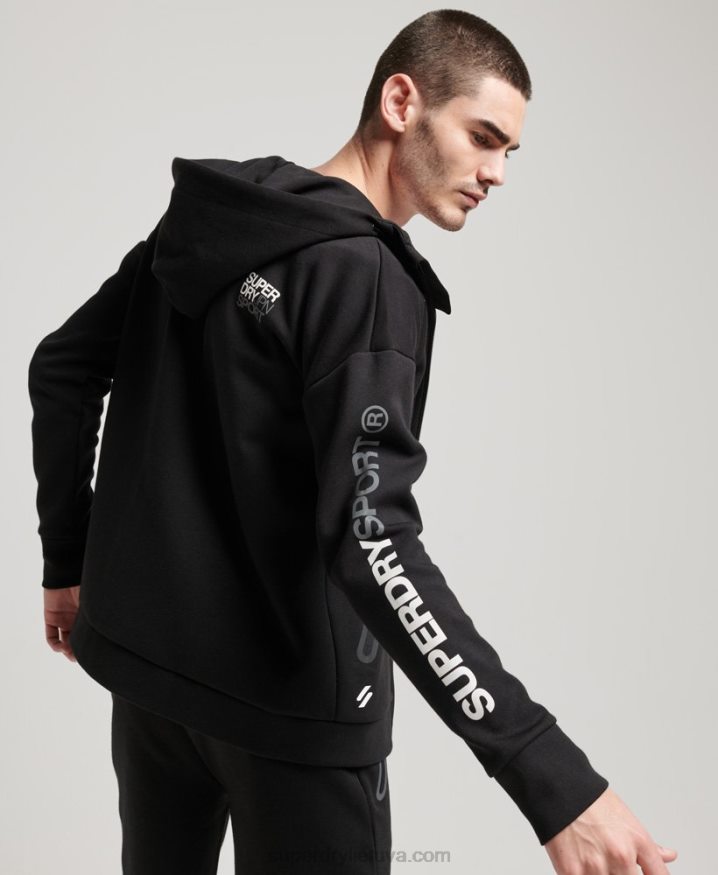 Superdry Gymtech Zip Hoodie Black Men