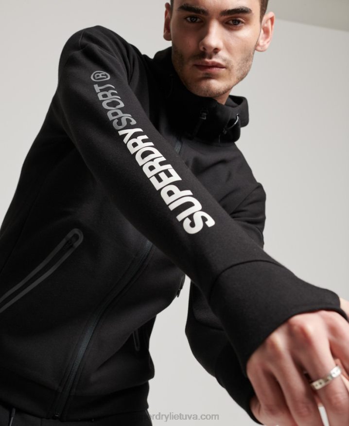 Superdry Gymtech Zip Hoodie Black Men