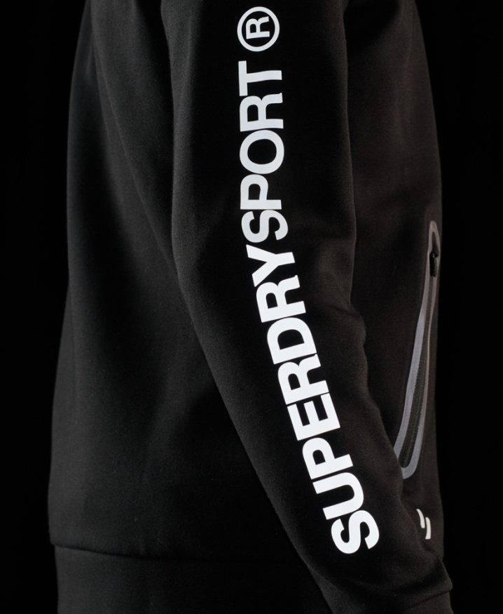 Superdry Gymtech Zip Hoodie Black Men