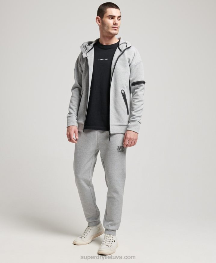 Superdry Gymtech Zip Hoodie Grey Men