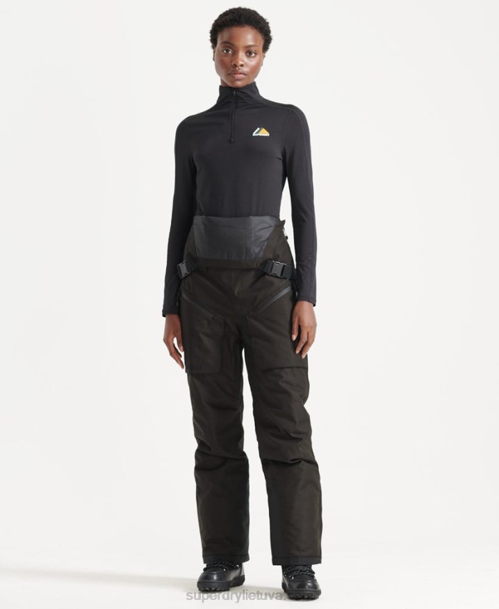 Superdry Half Zip Base Layer Top Black Women