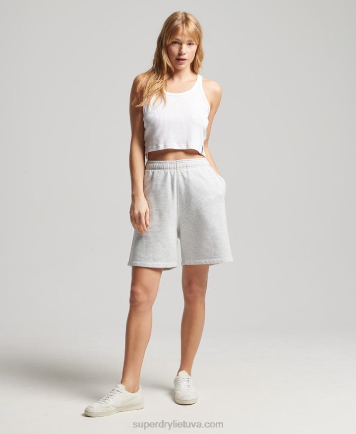 Superdry Halftone S Logo Boy Shorts Grey Women