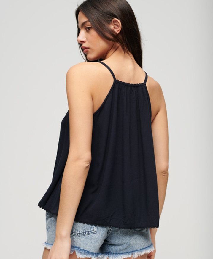 Superdry Halter Beach Cami Top Navy Women